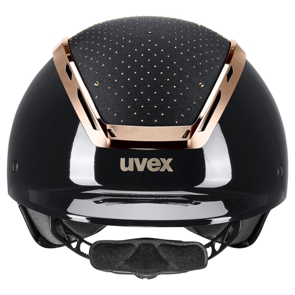 Kask jeździecki exxeed GLOW black/rose gold Uvex